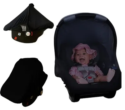 Obrázek produktu pro Ochranná clona do autosedačky pro miminka, poskytující ochranu proti slunci a UV záření (3 v 1)