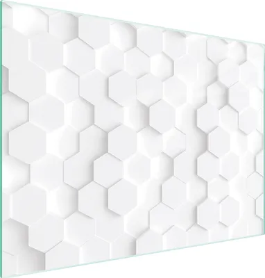 Produktbild von Schneidebrett Herdabdeckplatte Multiglasschneidplatte 30x22 cm Muster Weiß