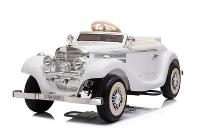 Productafbeelding van Elektrische kinderauto – "Mercedes 540K" in vintage-stijl – Officieel gelicentieerd – 12V/7Ah, vierwielaandrijving, 2,4 GHz afstandsbediening, MP3, le