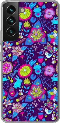 Produktbild von MuchoWow® Handyhülle Schutzhülle Hülle für Telefoonhoesje Samsung Galaxy S22 Mädchen - Kaninchen - Rosa - Muster - Mädchen - Kinder - Kinder Silikon Softcase Handy Hülle - Mobiltelefonhülle