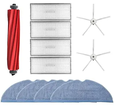 Produktbild von Ersatzteil-Set Für Roborock S7, S7 MaxV, S7 Plus, S7 MaxV Plus, 11-teilig, HEPA-Filter, Seitenbürsten, Wischtücher, Hauptbürste