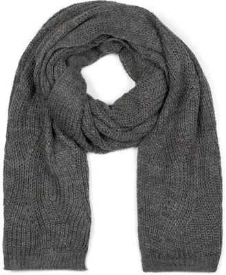 Produktbild von styleBREAKER Uni Strick Schal mit Wellenmuster, Uni Winter Strickschal einfarbig, locker gestrickt, Lochstrick Muster 01018163