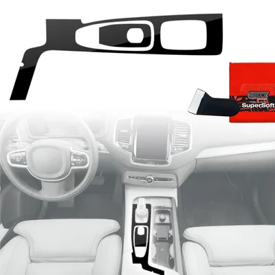 Image de Film de protection 2 en 1 Grizz Protector pour console centrale - Volvo XC90 B5 (2022-2026) Noir brillant