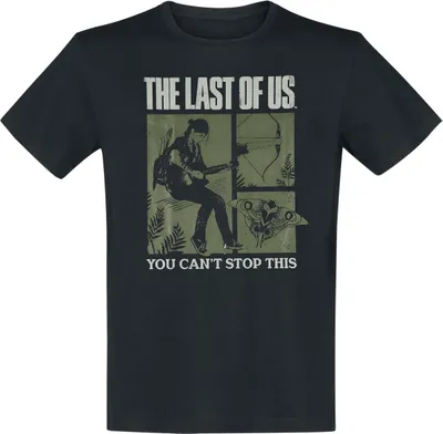 Zdjęcie produktu dla The Last Of Us T-Shirt Men Butterfly czarny Fan-Merch, Gaming 100% bawełna M
