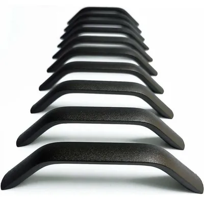 Produktbild von 10 Stück Möbelgriffe, moderne Schubladenknöpfe für Schrankmöbel, schwarz – 128 mm