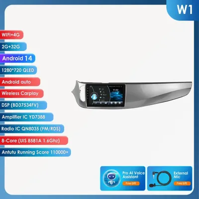 Immagine prodotto di Autoradio Android 14 - Autoradio compatibile con CarPlay - Lettore multimediale - Autoradio 2DIN - Schermo QLED da 10,33 pollici