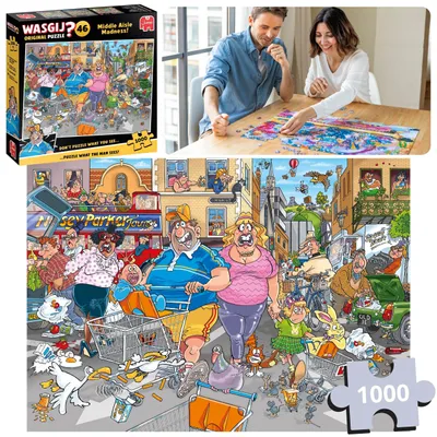 Produktbild von Jumbo Wasgij Original „Shoppingrausch“ Puzzle mit 1000 Teilen, Puzzle für Erwachsene