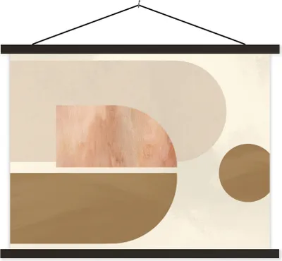 Produktbild von MuchoWow® Textilposter Kunst - Abstrakt - Rosa 120x90 cm mit schwarzem Rahmen - Aufhänger für Poster