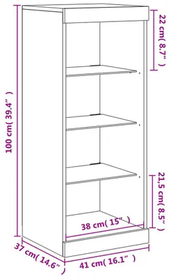 Produktbild von vidaXL Sideboard mit LED-Leuchten Sonoma-Eiche 41x37x100 cm