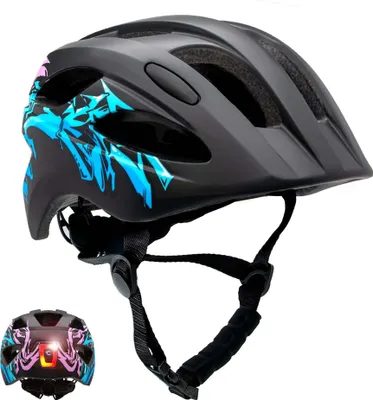 Produktbild von Kinderfahrradhelm 6-12 Jahre |Grafitti Schwarz/Blau| EN1078
