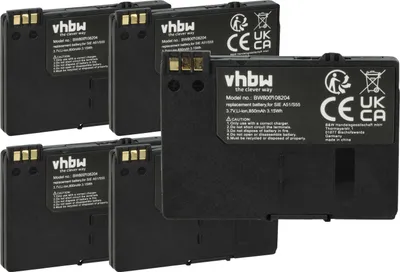 Produktbild von vhbw 5x Akku kompatibel mit Gigaset SX440, SX445, SL565, SL74, SL740, SLX740isdn, SL56, SL560 Handy Smartphone Telefon (850 mAh, 3,7 V, Li-Ion)