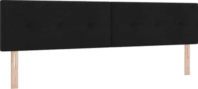 Produktbild von vidaXL Höhenverstellbares Kopfteil mit Kopfteil Schwarz 200 cm Stoff