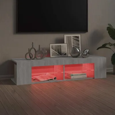 Produktbild von "Rabatt" TV-Schrank - Fernsehschrank - TV-Lowboard - mit LED-Leuchten - Grau Sonoma 135x39x30 cm - TV-Schränke CC21299