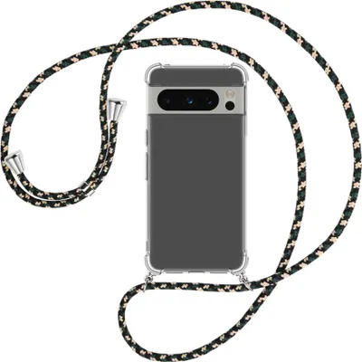 Produktbild von Handykette Backcover-Schutzhülle mit Band (Metall silberfarben) für Google Pixel 8 Pro (6.7'') - camouflage