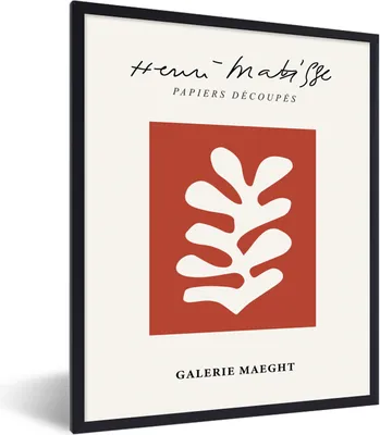Produktbild von MuchoWow® Gerahmtes Poster Henri Matisse - Pflanzen - Kunst - Abstrakt - Vintage 60x80 cm - Poster mit Schwarzem Bilderrahmen Wandposter Rahmen Foto Bilder - Premium - Wanddeko Wohnzimmer