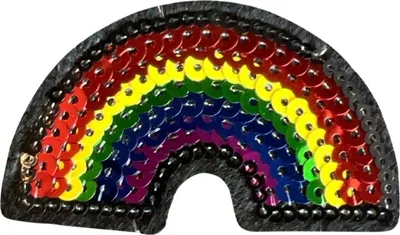 Produktbild von Regenbogen-Pailletten-Emblem-Aufnäher zum Aufbügeln
