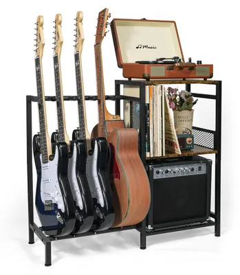 Zdjęcie produktu dla Stojak na gitarę, wielopoziomowy (z 3 półkami)