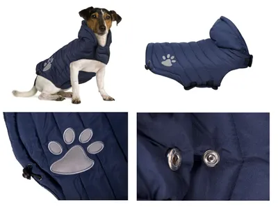 Produktbild von Karlie Hundemantel Paw blau 55 cm, Größe:55 cm