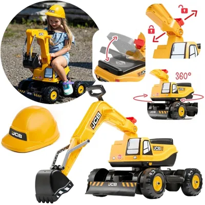 Produktbild von FALK JCB DIGGER Bagger, drehbar, gelb, bewegliche Schaufel, ab 3 Jahren.