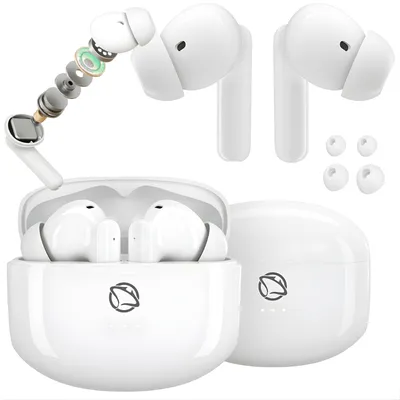 Zdjęcie produktu dla Słuchawki bezprzewodowe Bluetooth 5.3 TWS Manta Rytmo Białe MTWS008W