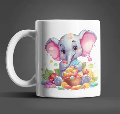 Produktbild von Süßer Elefant Kinder Teetasse Tasse Geschenkidee 330 ml