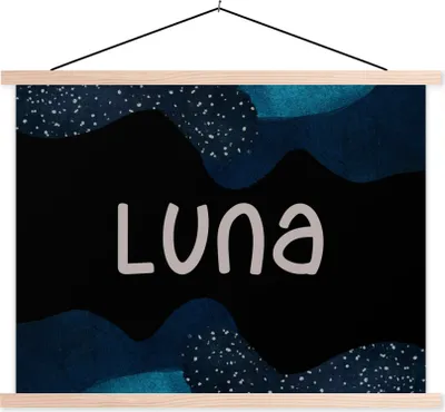 Produktbild von MuchoWow® Textilposter Luna - Pastell - Mädchen 60x45 cm mit holzfarbenen Rahmen - Bild
