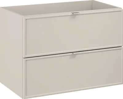 Produktbild von Badezimmer Waschbeckenschrank mit 80 cm Breite in Kaschmir, 2 Schubladen - BIBIONE-56