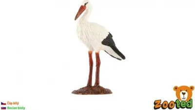 Produktbild von Storch weiß zooted Plastik 9cm