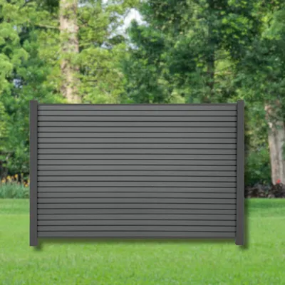 Produktbild von WPC Zaun Sichtschutzzaun Sichtschutz Rhombus Anthrazit Komplettset 180x125 cm 5 Zäune + 6 Pfosten