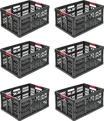 Produktbild von Keeeper Klappbox Ben Aufbewahrungsbox Kunststoff Soft-Touch Griffen x6
