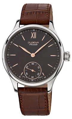 Produktbild von Dugena 7000117 Herren-Armbanduhr, Edelstahl-Gehäuse, Leder-Armband