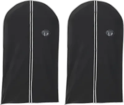 Produktbild von 2er Pack Kleidersack 60x135 Kunststoff Kleiderhülle mit Reißverschluss & Sichtfenster Schutzhülle Kleiderschutz