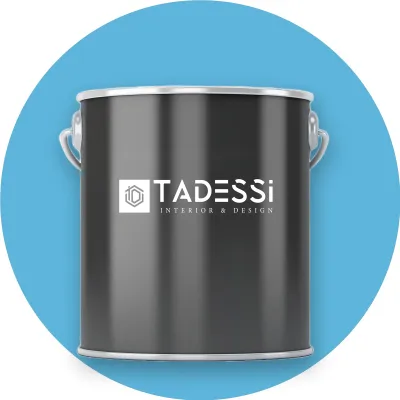 Produktbild von TADESSI Wandfarbe Blau - Azurblau - abwaschbare Innenfarbe matt - Dispersionsfarbe - Geruchsarm und Lösemittelfrei - 2,5 Liter Gebinde