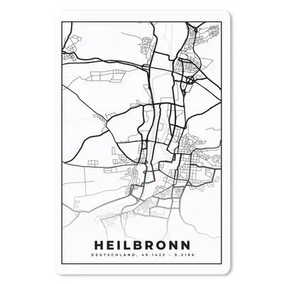 Produktbild von MuchoWow® Mauspad Mousepad Karte - Heilbronn - Stadtplan 18x27 cm - Mousepads - Maus Mat - Pad - Mausunterlage