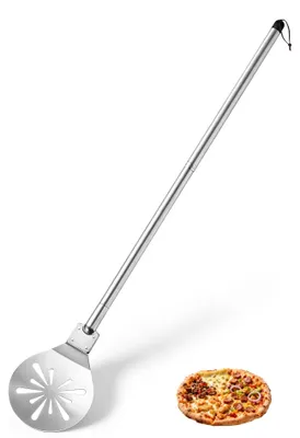 Pizzaschaber aus Edelstahl, perforiert, 17,8 cm
