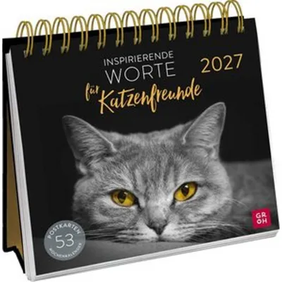Produktbild von Postkartenkalender 2027: Inspirierende Worte für Katzenfreunde
