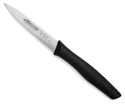 Produktbild von Arcos Mondmesser-Set mit 100 mm Klinge aus Edelstahl - Griffe aus Polypropylen, Ideal für Schälen, Spülmaschinengeeignet - Schwarz, Serie Nova