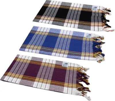 Produktbild von Hamamtücher Saunatuch Set 3 Stück schwarz, blau, lila