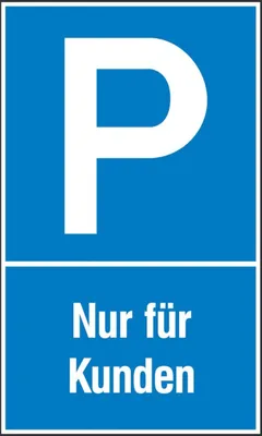 Produktbild von SafetyMarking Parkplatzschild Alu B400xH600 mm Nur für Kunden
