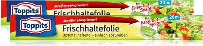 Produktbild von Toppits Frischhaltefolie 20m - Mit Easy-Cut-System (2er Pack)