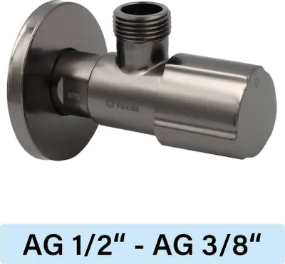 Produktbild von Eckventil Tucai TMM C850 Premium AG/AG 1/2"-3/8" schwarzstahl