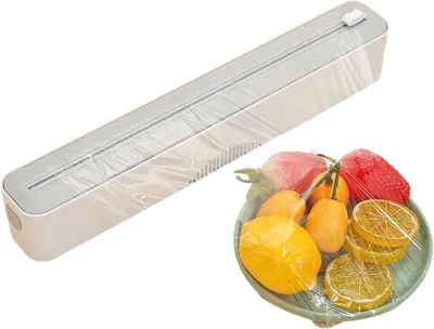 Productafbeelding van Foliedispenser met snijder - Wikkeldispenser Foliesnijder - Keuken organiseren - Magnetische montage - 30 inch - Wit