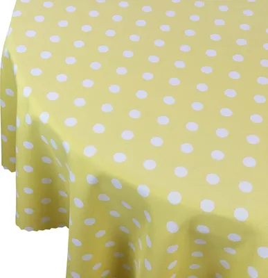 Produktbild von Fleckenresistente Tischtücher Gedruckt Polka Dots Gelb Rund Durchmesser: Ø 80 cm