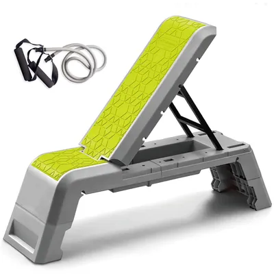 Productafbeelding van Verstelbare Halterbank - Multifunctioneel Fitnessplatform - 150 kg Belastbaar - Groen