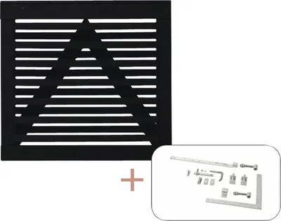 Produktbild von Einzeltor PLUS Osaka inkl. Beschläge 100 x 93 cm RAL 9005 schwarz