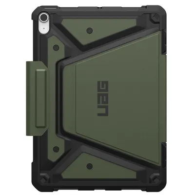 The back of a rugged tablet case with a built-in stand.
