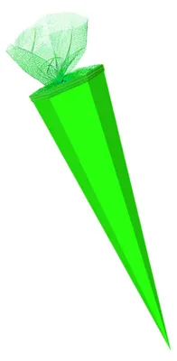 Produktbild von Bastel Schultüte / Länge: 85cm / eckig / Farbe: gras-grün
