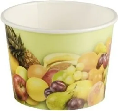 Produktbild von Eisbecher, Pappe rund 100 ml Ø 7 cm · 5,3 cm "Früchte"