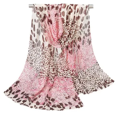 Obrázok produktu pre Šifónová šatka s leopardím vzorom pre dámy