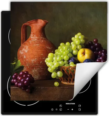 Produktbild von DarHaus Herdabdeckplatte 50x52 cm Anti Rutsch Matte Aufrollbar, Obst